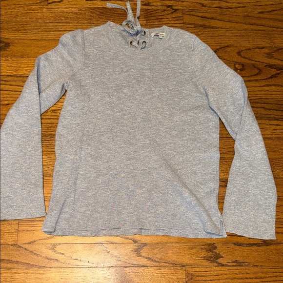 Madewell Tops - Madewell Cotton Heather Blue Gray Long Sleeve Tee Size S Like New